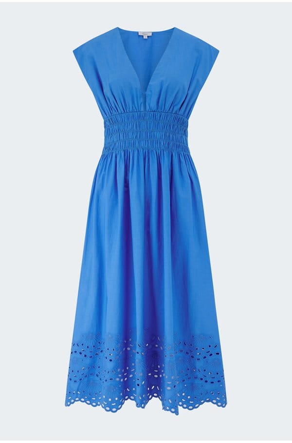 roxanne dress in harbour blue