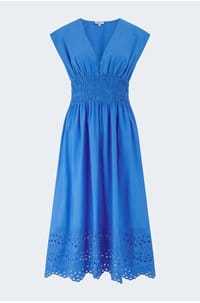 roxanne dress in harbour blue