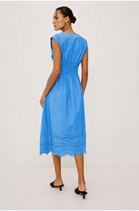 roxanne dress in harbour blue