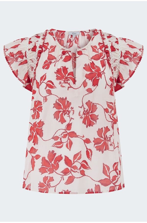 allea top in red jasmine