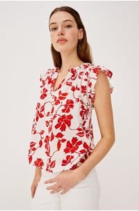 allea top in red jasmine