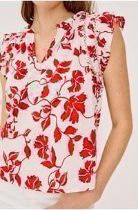 allea top in red jasmine