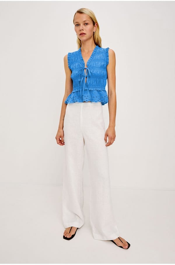 martine top in harbour blue