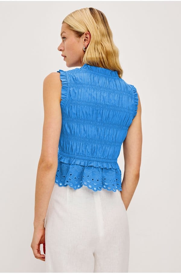 martine top in harbour blue