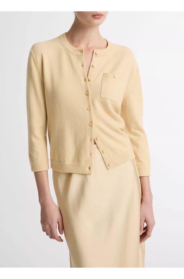 pocket cardigan in chamomile 