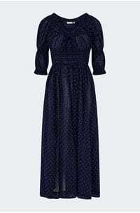 ischia dress in adriatic dot