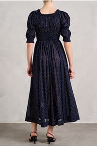 ischia dress in adriatic dot