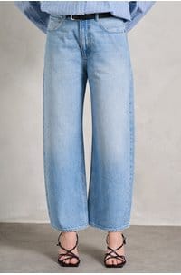 arellia ankle barrel leg jean in fauve