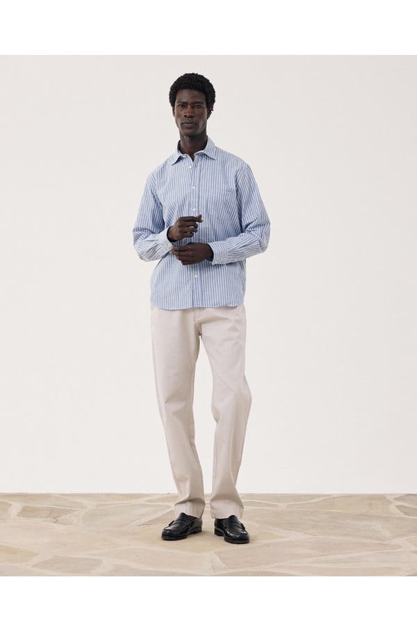 paul shirt in blue and white