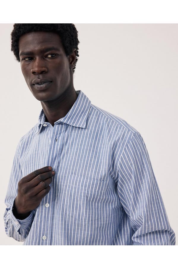 paul shirt in blue and white