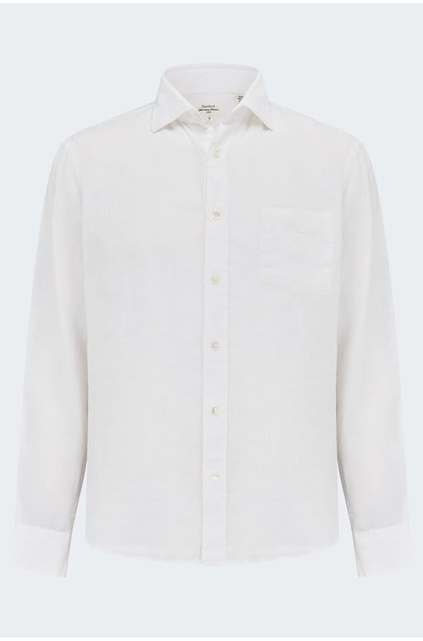 paul linen shirt in white