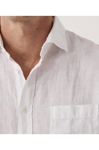 paul linen shirt in white