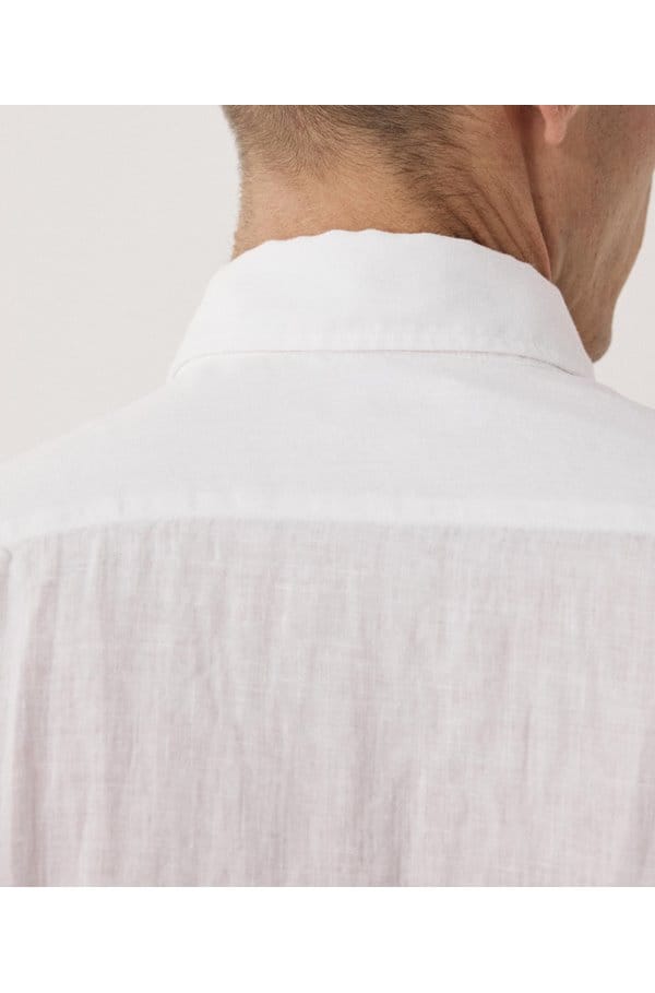 paul linen shirt in white