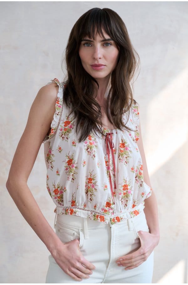 traveler top in rose petit bouquet de chamonix