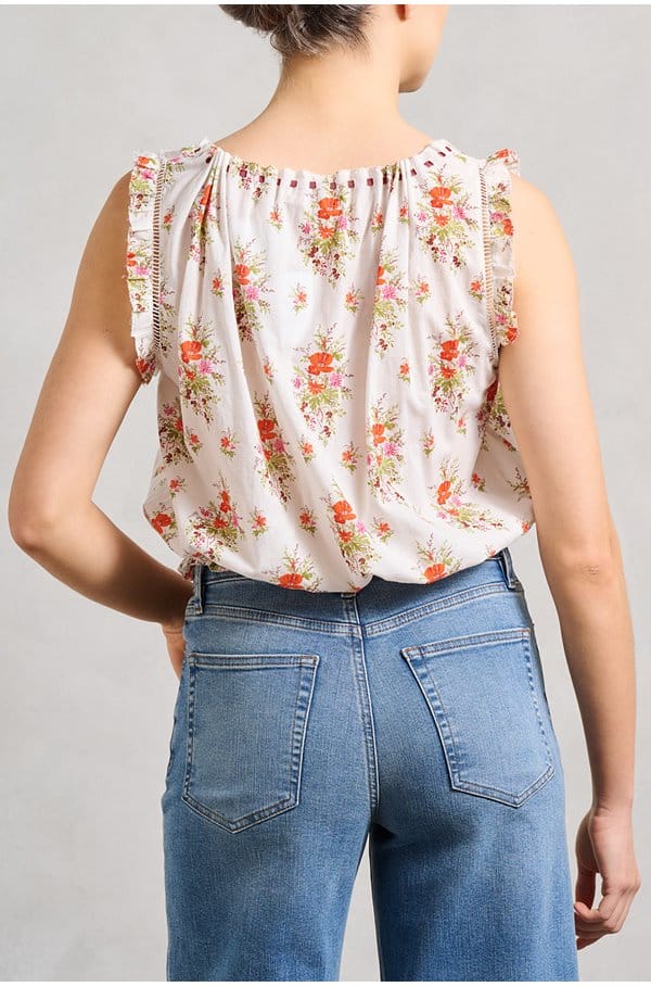 traveler top in rose petit bouquet de chamonix