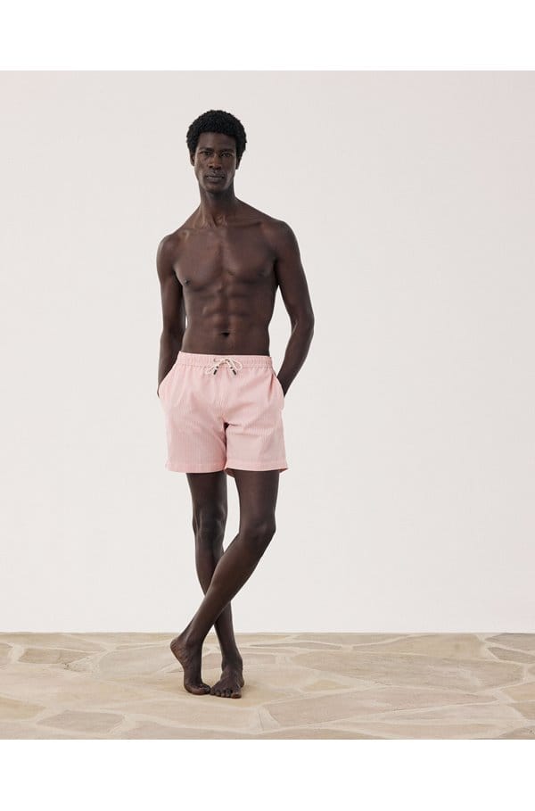 swim shorts in coral