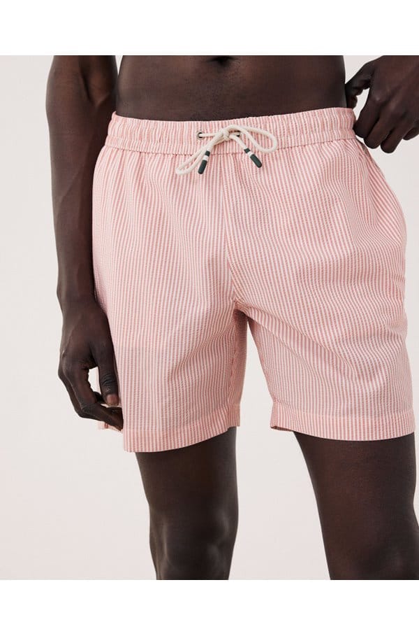 swim shorts in coral