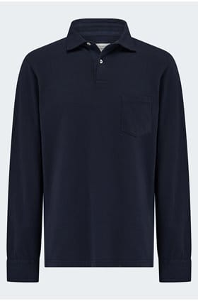 Pique Polo in Navy
