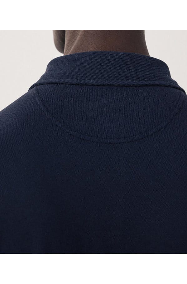 pique polo in navy
