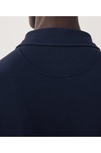 pique polo in navy