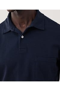 pique polo in navy