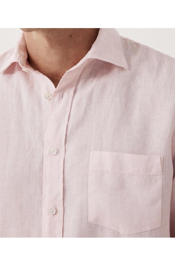 paul linen shirt in pink