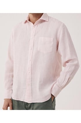 Paul Linen Shirt in Pink