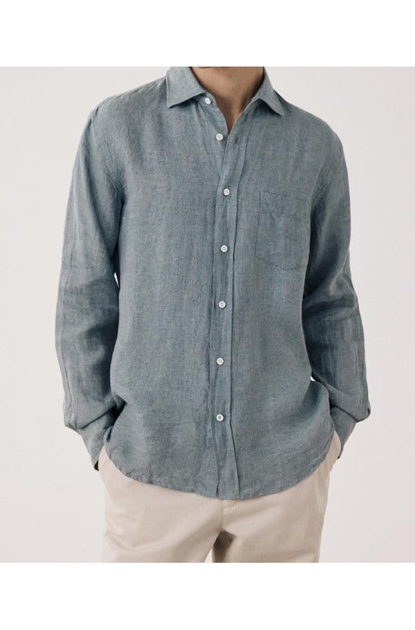 paul linen shirt in green