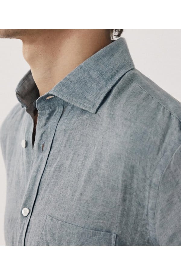 paul linen shirt in green