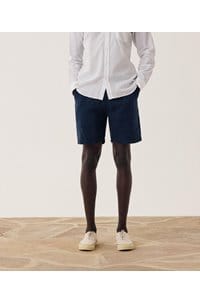 joggy linen short in navy blue