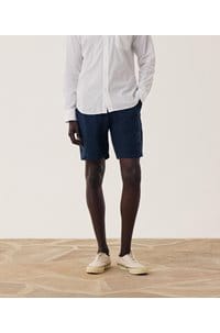 joggy linen short in navy blue