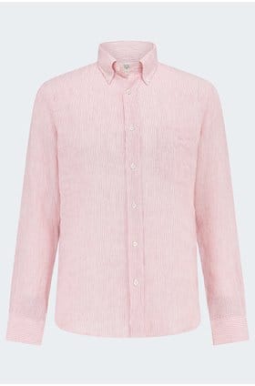 Pitt Linen Shirt in Pink and White