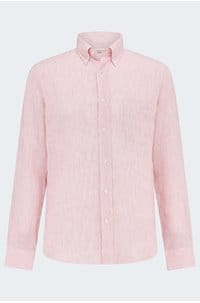 pitt linen shirt in pink and white