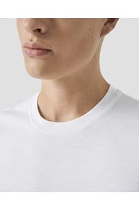 cotton silk t-shirt in white