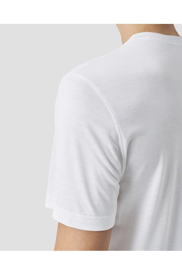 cotton silk t-shirt in white