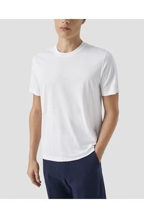 Cotton Silk T-Shirt in White
