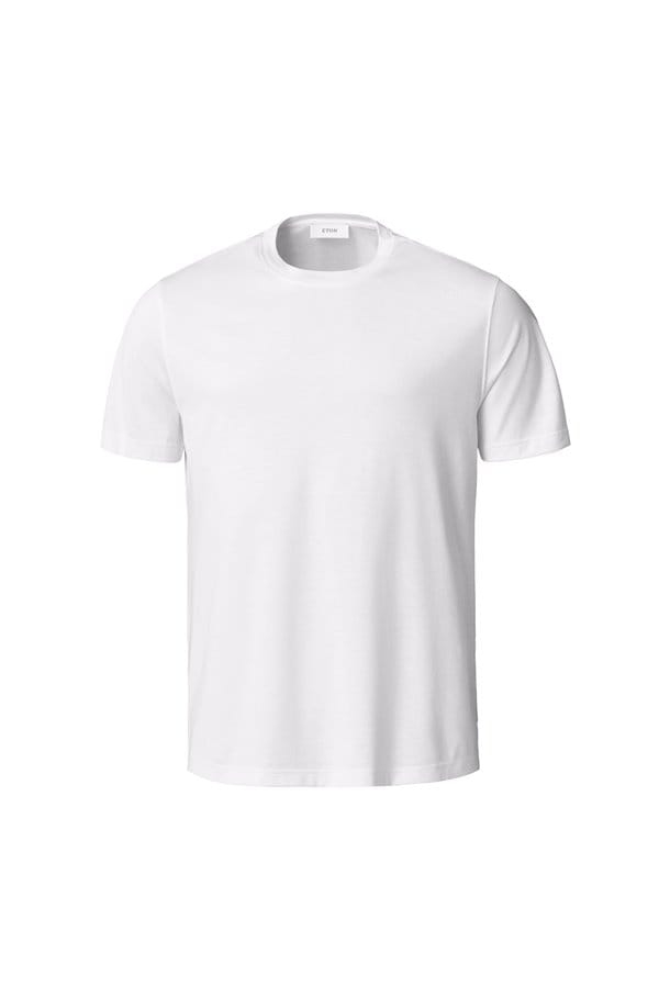 cotton silk t-shirt in white