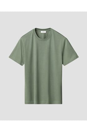 Cotton Silk T-Shirt in Dark Green