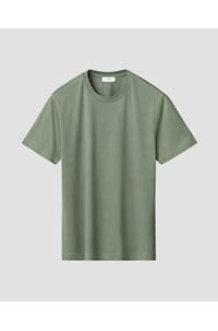 cotton silk t-shirt in dark green