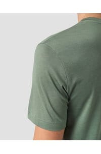 cotton silk t-shirt in dark green