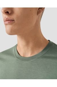 cotton silk t-shirt in dark green