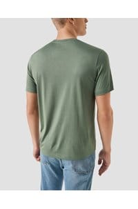 cotton silk t-shirt in dark green
