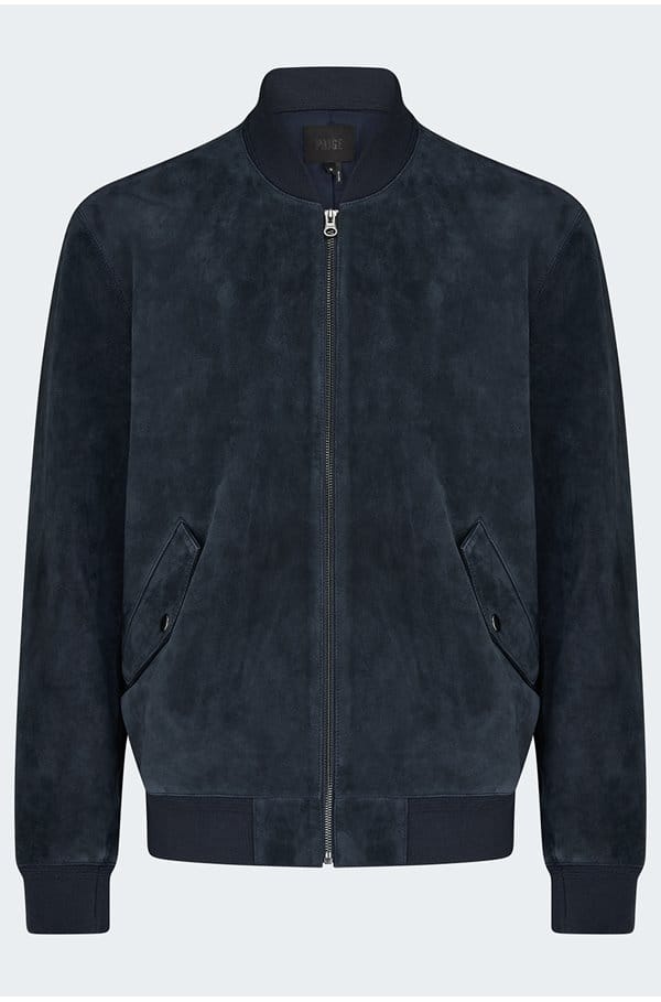 chen bomber jacket in deep anchor
