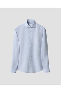 solid linen shirt in light blue
