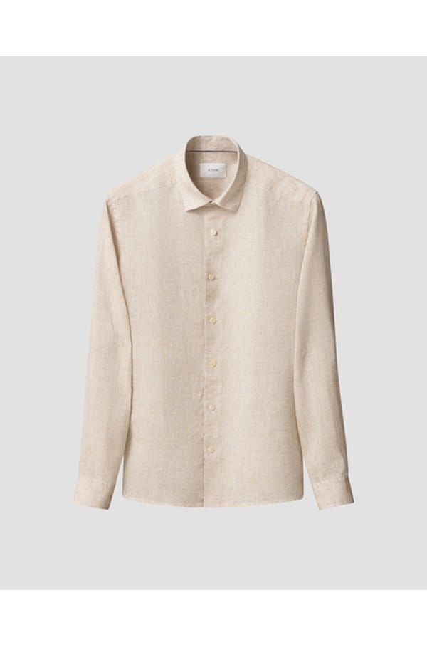 solid linen shirt in beige