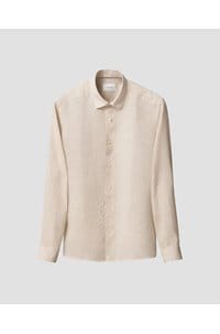 solid linen shirt in beige