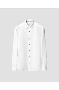 solid linen shirt in white