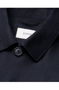 four pocket linen lyocell shirt jacket in navy blue