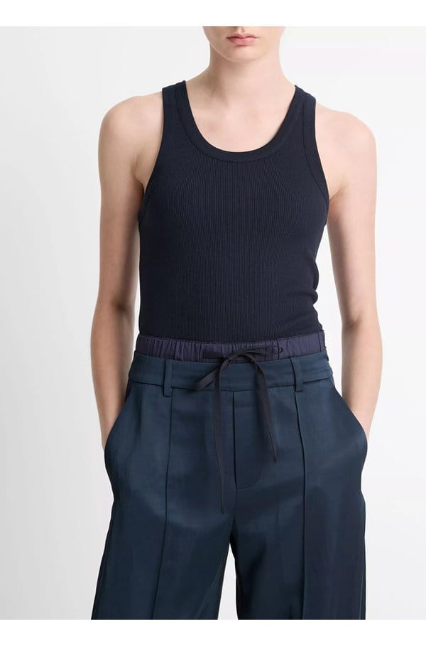 scoop neck tank in coastal