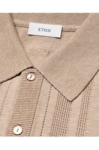 structure full button polo in beige